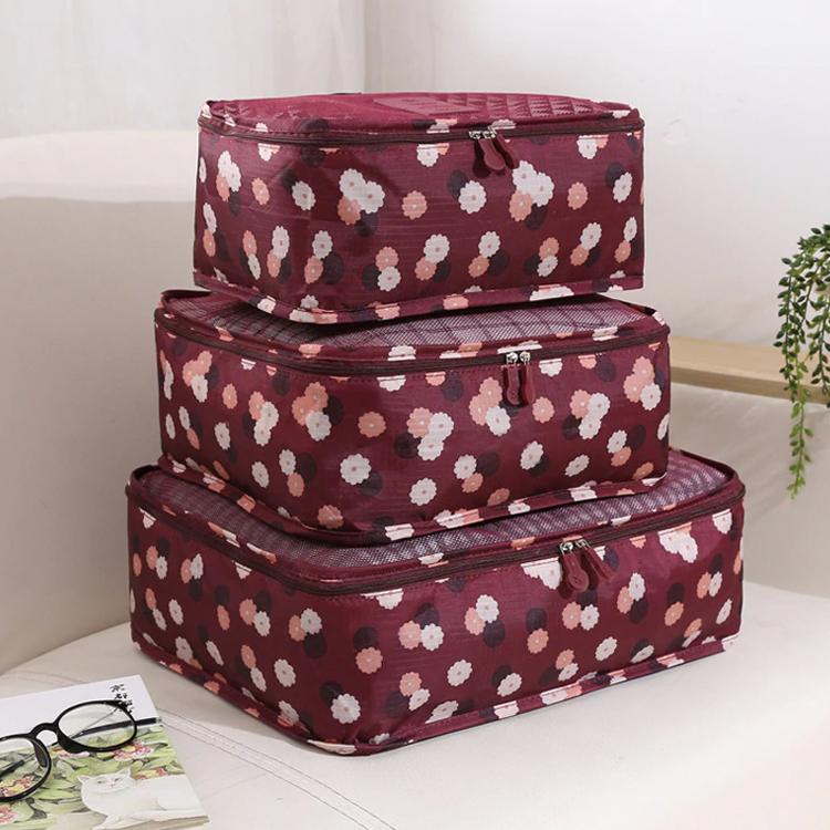 Set D'organisateurs De Valise 6 Pièces - Cubes De Compression Imperméables, Pour Vêtements Et Accessoires De Voyage, Couleur Noire