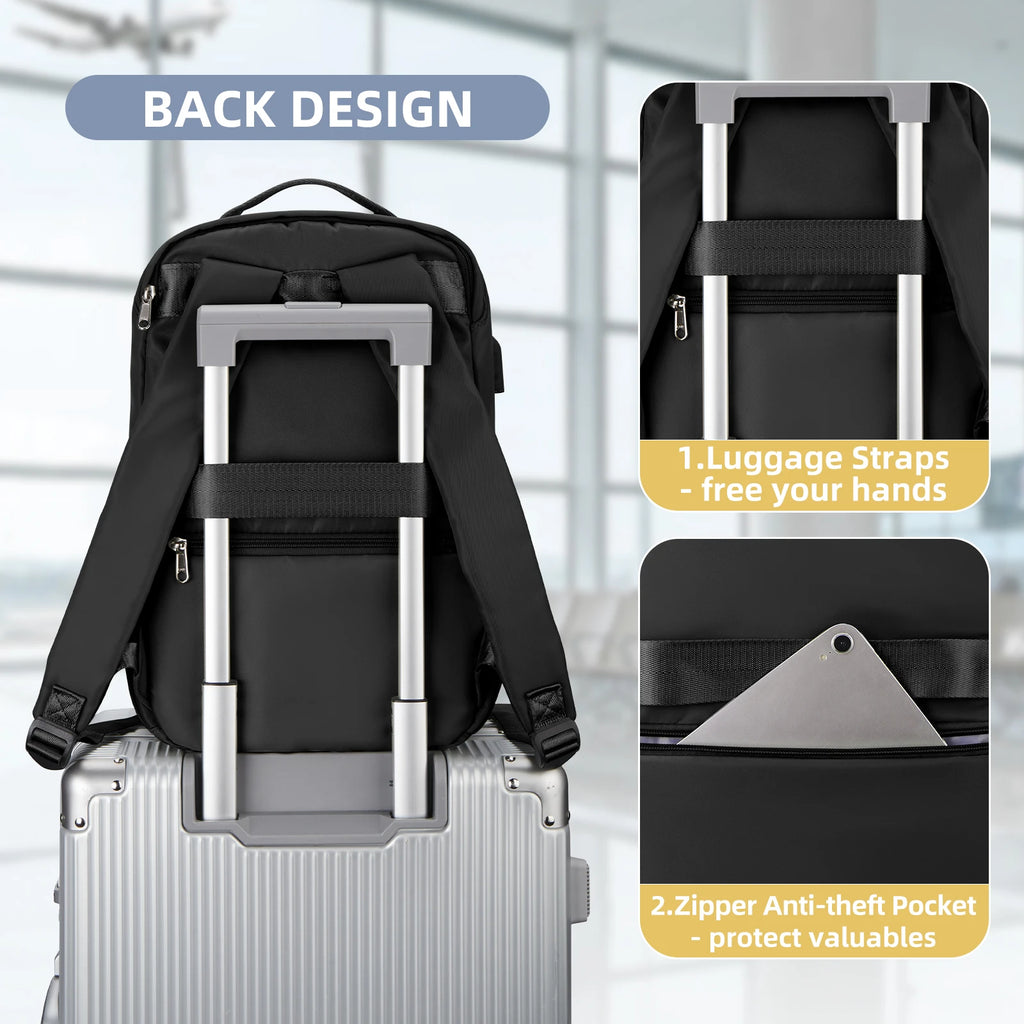 Sac à Dos Cabine Ryanair 40x20x25 - 20L, Noir, Avec Port USB (neuf)