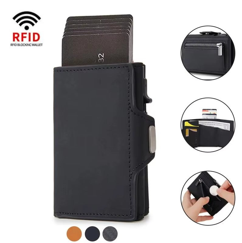 Porte-Cartes en Cuir RFID - Portefeuille Compact et Sécurisé