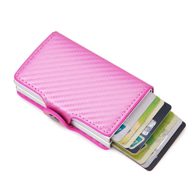 Porte Carte Double Transparent - Boîtier Rigide Pour Badges, Cartes Bancaires - Format 9,2 X 5,5 Cm