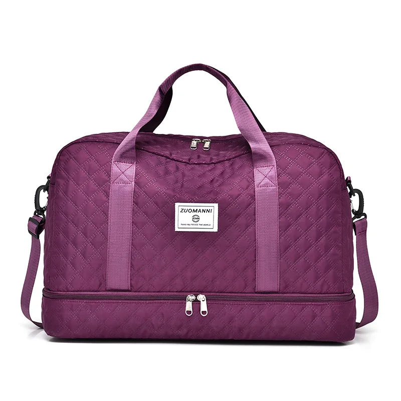 Sac de voyage - Tendance - Rose - Tissu Oxford - Compartiment à chaussures - Grande capacité Sac de voyage - Tendance - Rose - Tissu Oxford - Compartiment à chaussures - Grande capacité