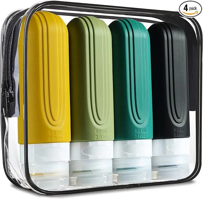 Flacons de Voyage en Silicone,Étanches Bouteilles de Voyage en Silicone Flacons de Voyage en Silicone,Étanches Bouteilles de Voyage en Silicone