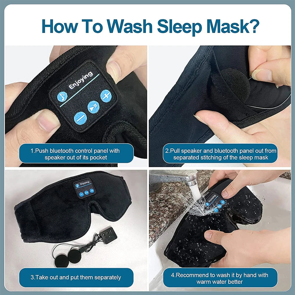 Masque De Sommeil Bluetooth COLIFRSC - Écouteurs Intégrés, Réglable, Taille L