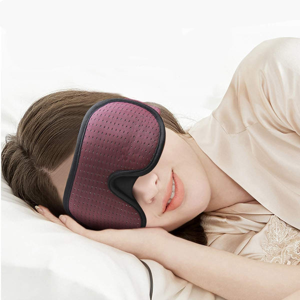 Masque de Sommeil en Coton Design 3D et Anti-Lumière (3 Couleurs) - Globe Voyageur