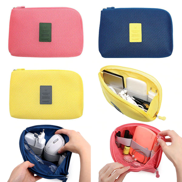 Acheter Sac de rangement pour gadgets portables Câble numérique Organisateur  électronique Étui Écouteurs Cartes SD Lecteurs Câbles USB Trousse de voyage  Pochette Embrayage Sac à main Organisateur Sac