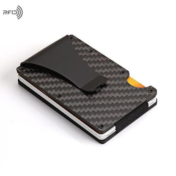 Porte-Cartes Bancaire Anti-RFID Pop-up Aluminium – 10 Cartes + Billets, Sécurité Anti-Piratage, Slim & Élégant OKKBEL