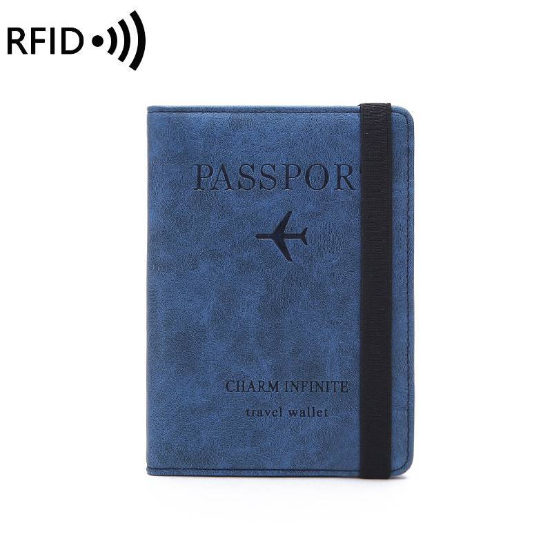 Portefeuille De Voyage Organisateur De Documents – Bleu, Pour Passeport, Comme Neuf