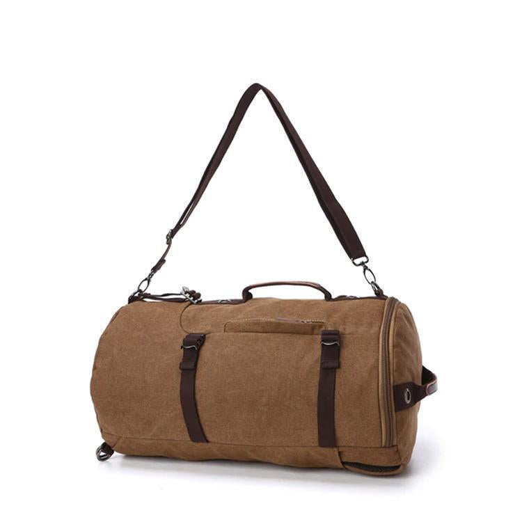 Sac à Dos Vintage Highlander Web - Grand Format En Coton Beige/kaki - Réf. BP007-BE - Neuf