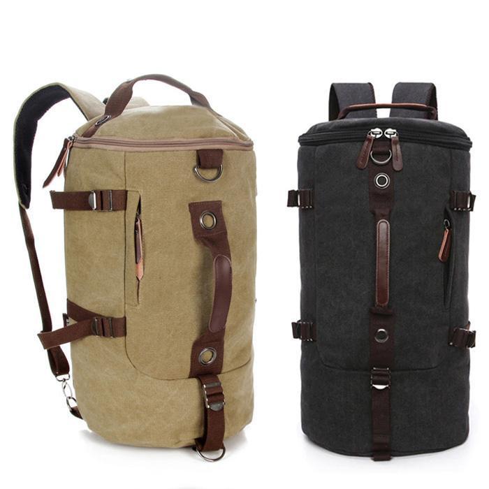 Sac À Dos Vintage En Toile 26-35L - Modèle Montagnard (5 Couleurs) - Globe Voyageur
