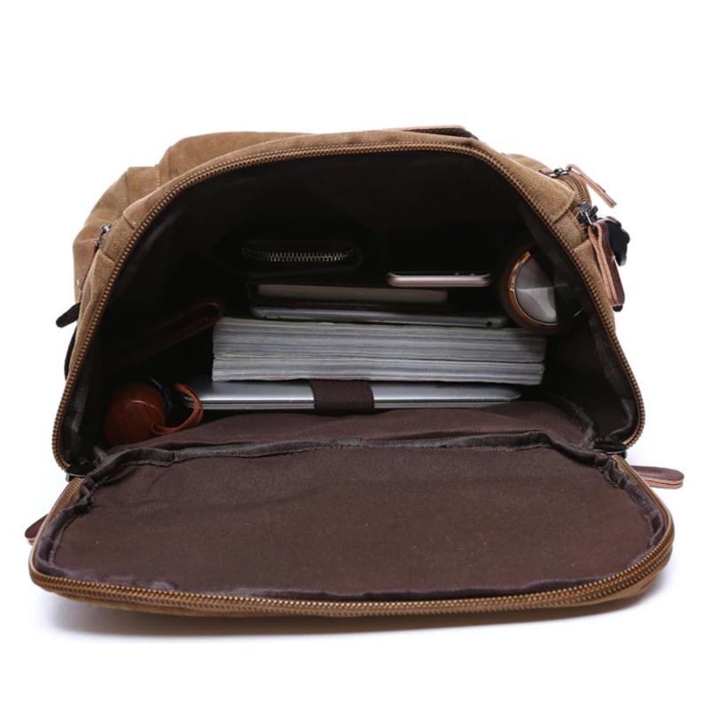 Sac à Dos En Toile Rétro - Unisexe, Pour école, Voyage Ou Randonnée