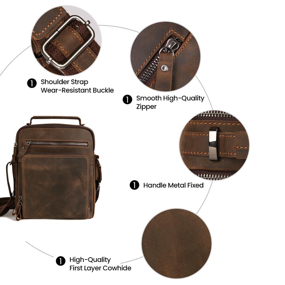 Sac bandoulière homme cuir vintage new arrivals