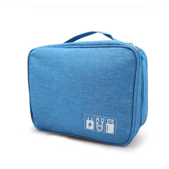 Pochette Organisateur Travelon – Petit Modèle, Bleu, Fermeture éclair – Occasion