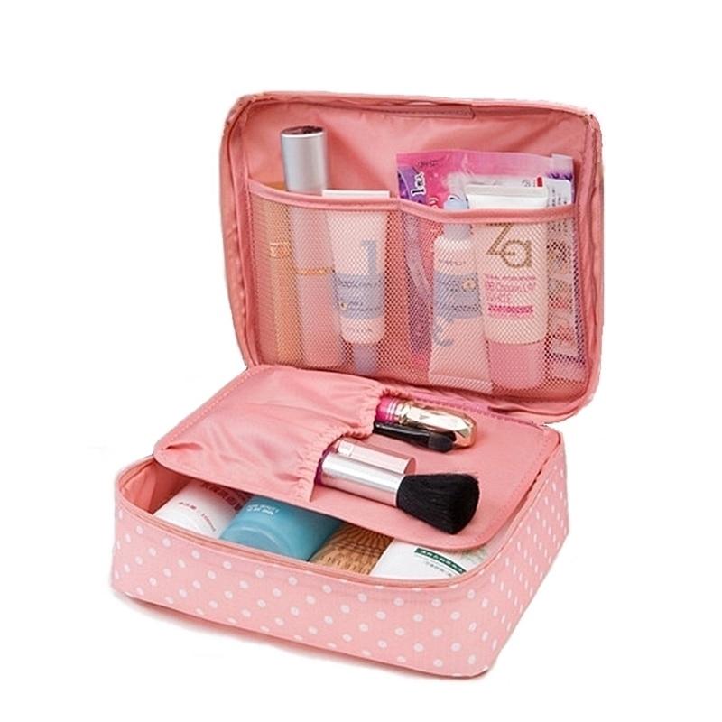 Trousse De Maquillage De Voyage (Rose Bleu) - Globe Voyageur