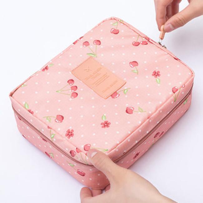 Trousse De Maquillage Voyage - Modèle Cherry (4 Couleurs) - Globe Voyageur